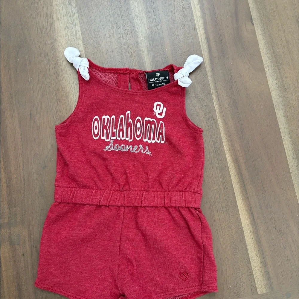 Colosseum Red Oklahoma Sooners Romper Toddler 6-12mo - Picture 1 of 2